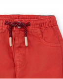 Pantaloni in twill rosso da ragazzo Collezione Hey Sushi
