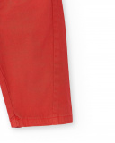 Pantaloni in twill rosso da ragazzo Collezione Hey Sushi