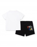 Completo in maglia bianco nero da bambino Collezione Hey Sushi