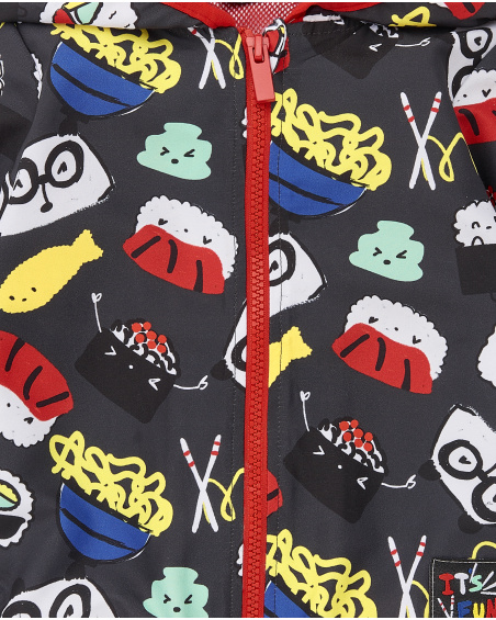 Giacca a vento grigia da ragazzo Collezione Hey Sushi