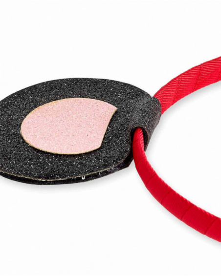 Cerchietto rigido rosso da bambina Collezione Hey Sushi