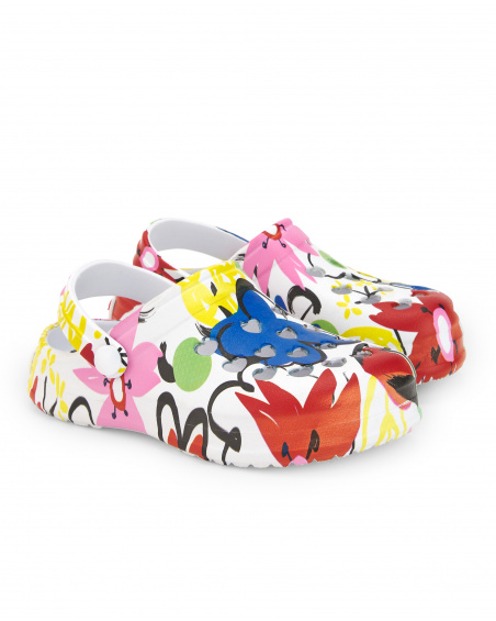 Zoccoli in gomma bianca da bambina Collezione Hey Sushi