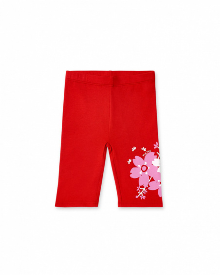 Leggings da pirata in maglia rossa da bambina Collezione Hey