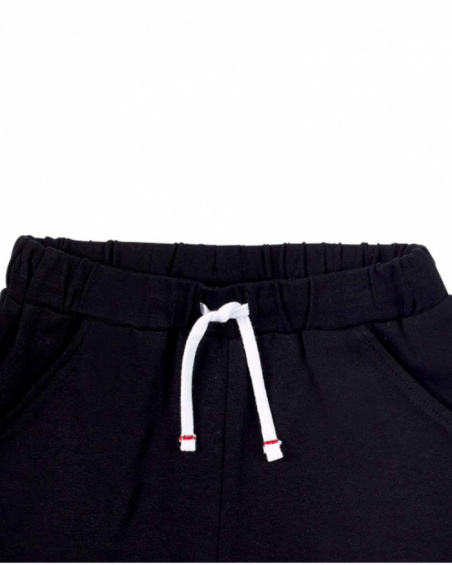 Shorts neri in maglia da bambina Collezione Hey Sushi