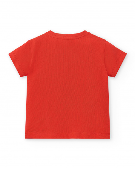 T-shirt rossa in maglia 'Love sushi' da bambina Collezione Hey