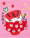 T-shirt rosa in maglia da bambina Collezione Hey Sushi