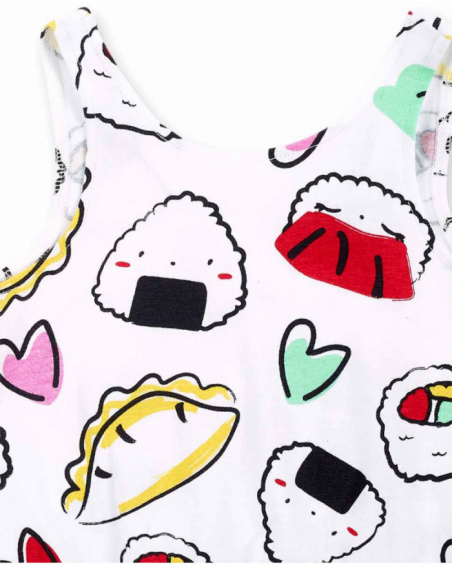 Completo in maglia bianco nero da bambina Collezione Hey Sushi