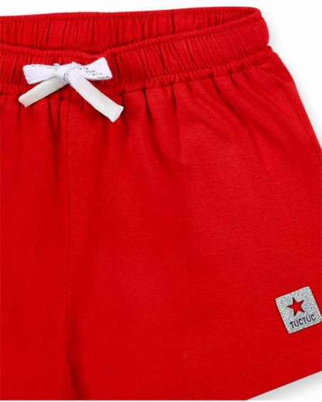 Completo in maglia bianco rosa rosso da bambina Collezione Hey