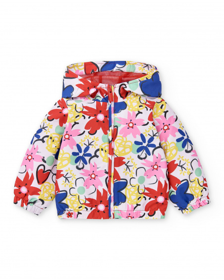 Giacca a vento bianca da bambina Collezione Hey Sushi