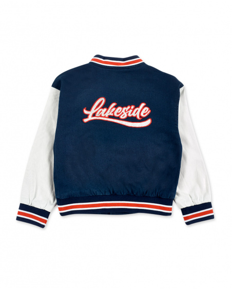 Giacca in maglia blu scuro da ragazzo Collezione Kayak Club