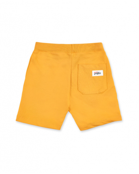 Bermuda da bambino in maglia gialla Collezione My Plan To Escape