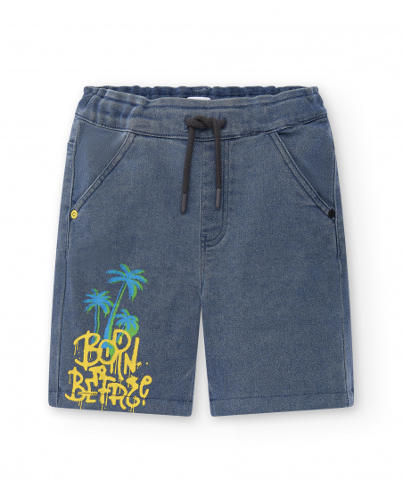 Shorts in denim blu da ragazzo Collezione Urban Attitude