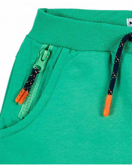 Shorts in maglia verde da ragazzo Collezione Game Mode