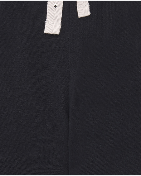 Bermuda da ragazzo in maglia nera Collezione Basics Boy