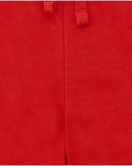 Bermuda da bambino in maglia rossa Collezione Basics Boy