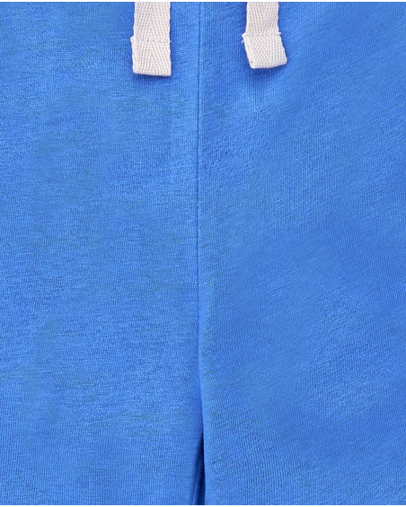 Bermuda da bambino in maglia di colore azzurro Collezione