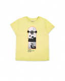 T-shirt gialla in maglia da bambino Collezione Skating World