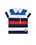 Polo da bambino in maglia bianca Collezione Kayak Club