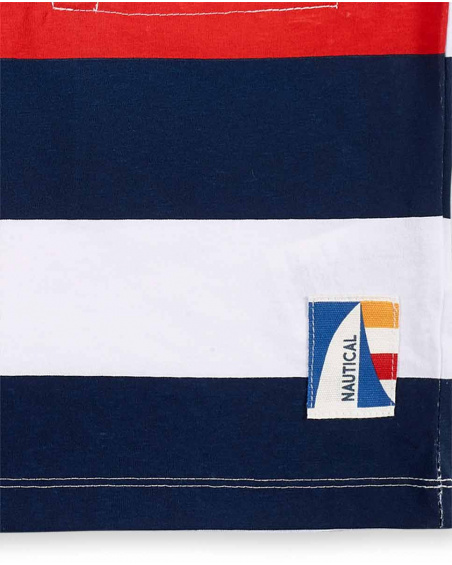 Polo da bambino in maglia bianca Collezione Kayak Club