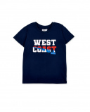 T-shirt da ragazzo in maglia blu scuro Collezione Kayak Club