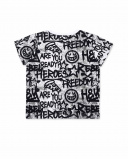 T-shirt bianca in maglia Graffiti per bambino Collezione Urban
