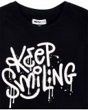 T-shirt nera in maglia da bambino Collezione Urban Attitude