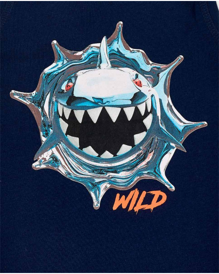 Canotta da ragazzo in maglia blu scuro Collezione Game Mode