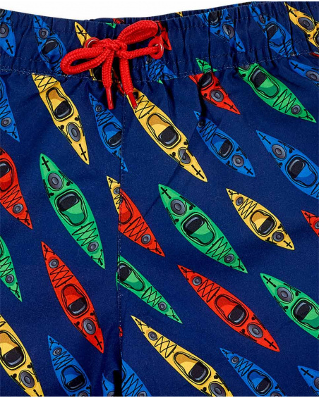 Costume da bagno blu navy da ragazzo Collezione Kayak Club