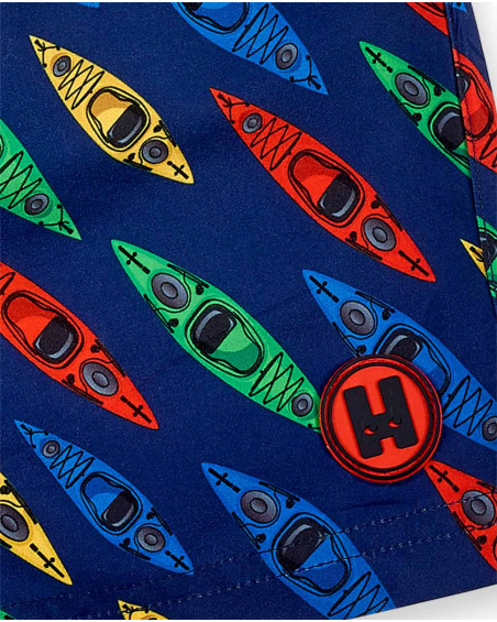 Costume da bagno blu navy da ragazzo Collezione Kayak Club