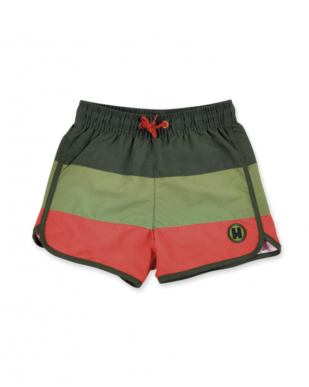 Costume da bagno bermuda arancione kaki da bambino Collezione