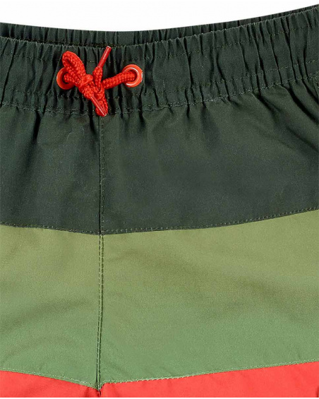 Costume da bagno bermuda arancione kaki da bambino Collezione