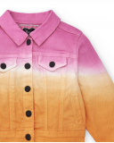 Giacca in denim rosa arancione per bambina Collezione Sunday