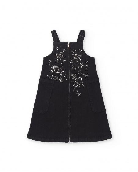 Abito in denim nero da bambina Collezione Ultimate City Chic