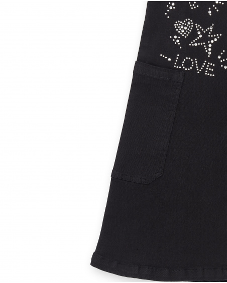 Abito in denim nero da bambina Collezione Ultimate City Chic