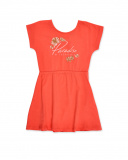 Abito in maglia arancione da bambina Collezione Island Life
