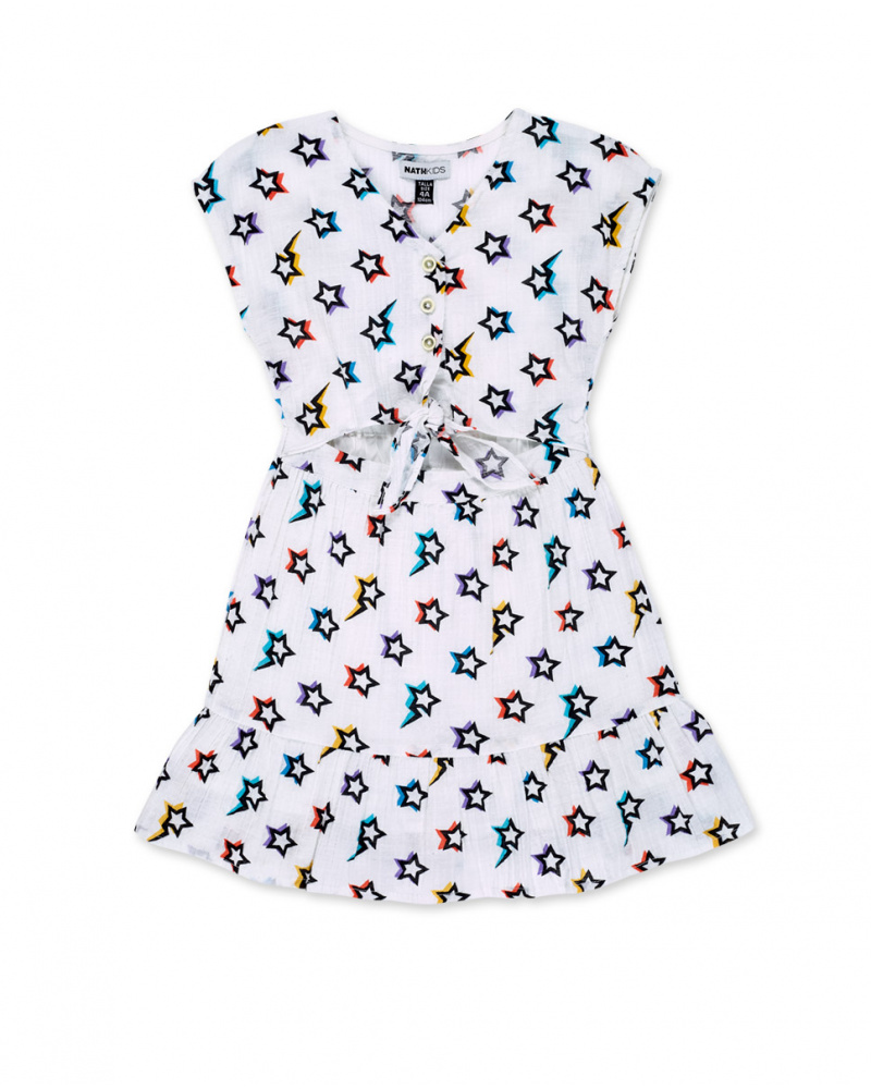 Abito bianco in maglia bambina Collezione Summer Vibes