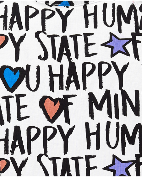 Abito bianco in maglia da bambina Collezione Summer Vibes