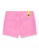 Shorts in denim rosa da bambina Collezione Neon Jungle