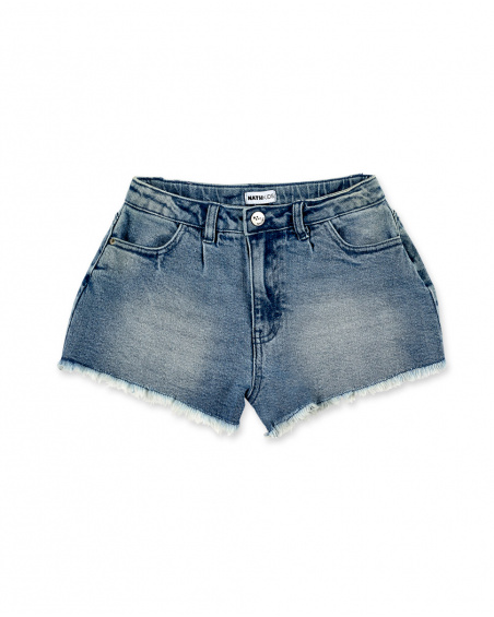 Shorts in denim blu da bambina Collezione California Chill