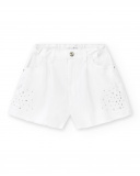 Shorts in denim bianco da bambina Collezione Ultimate City Chic