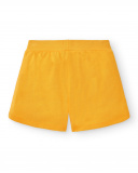 Pantaloncini gialli in maglia da bambina Collezione Basics Girl