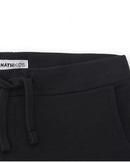 Shorts neri in maglia da bambina Collezione Basics Girl