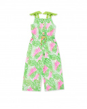 Tuta verde in maglia da bambina Collezione Neon Jungle