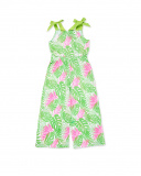 Tuta verde in maglia da bambina Collezione Neon Jungle