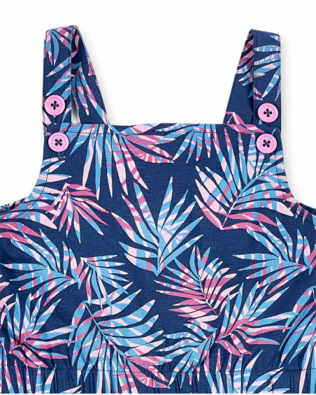 Tuta in maglia blu scuro da ragazza Collezione California Chill