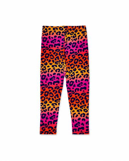 Leggings fucsia in maglia da bambina Collezione Sunday Brunch
