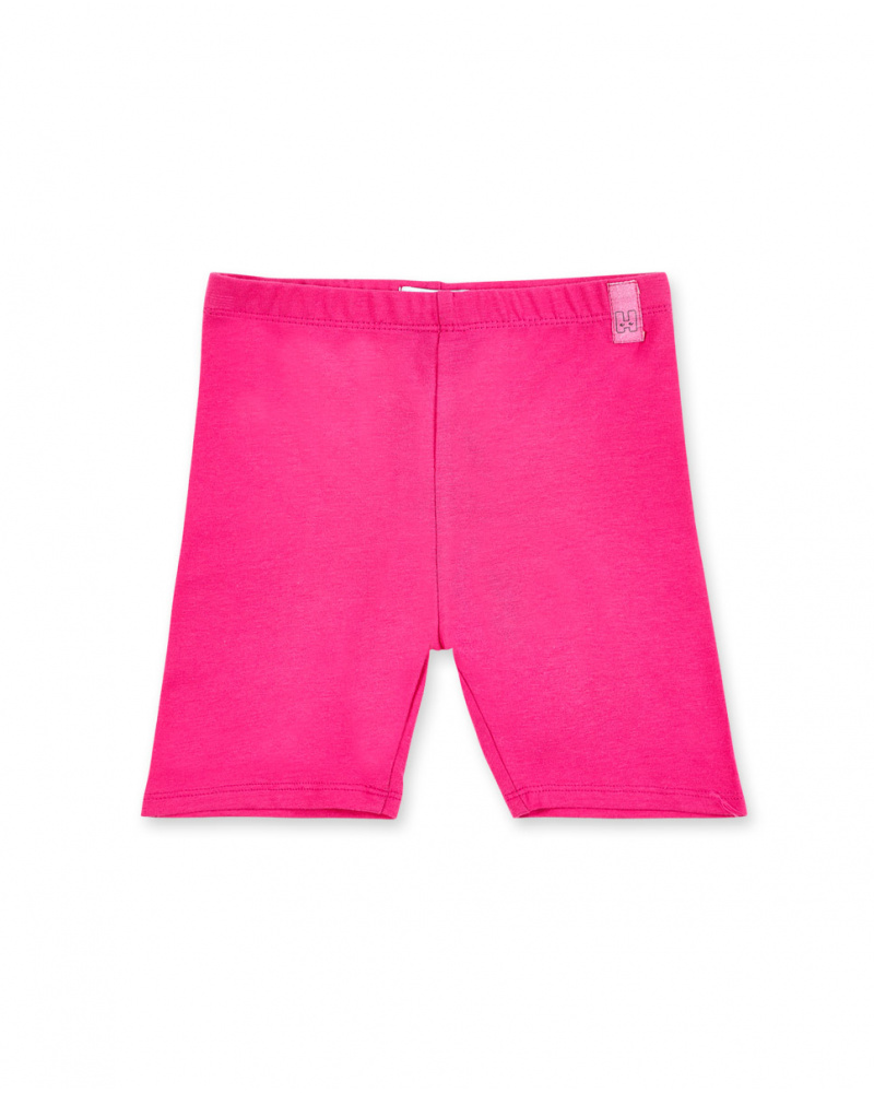 Leggings da ciclismo fucsia in maglia da bambina Collezione