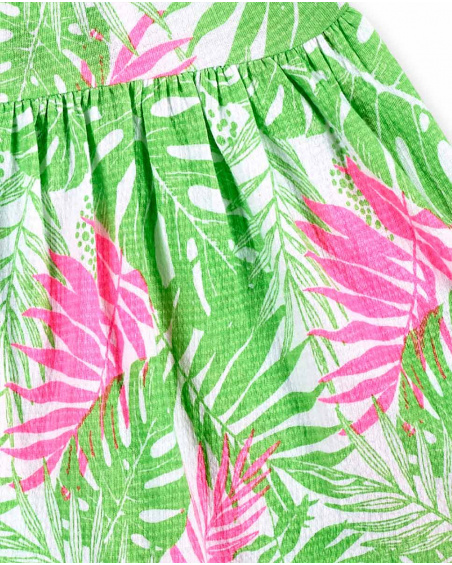 Top in maglia verde da bambina Collezione Neon Jungle