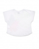 T-shirt bianca in maglia da bambina Collezione Neon Jungle