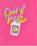 T-shirt fucsia lavorata a maglia da bambina Collezione Sunday